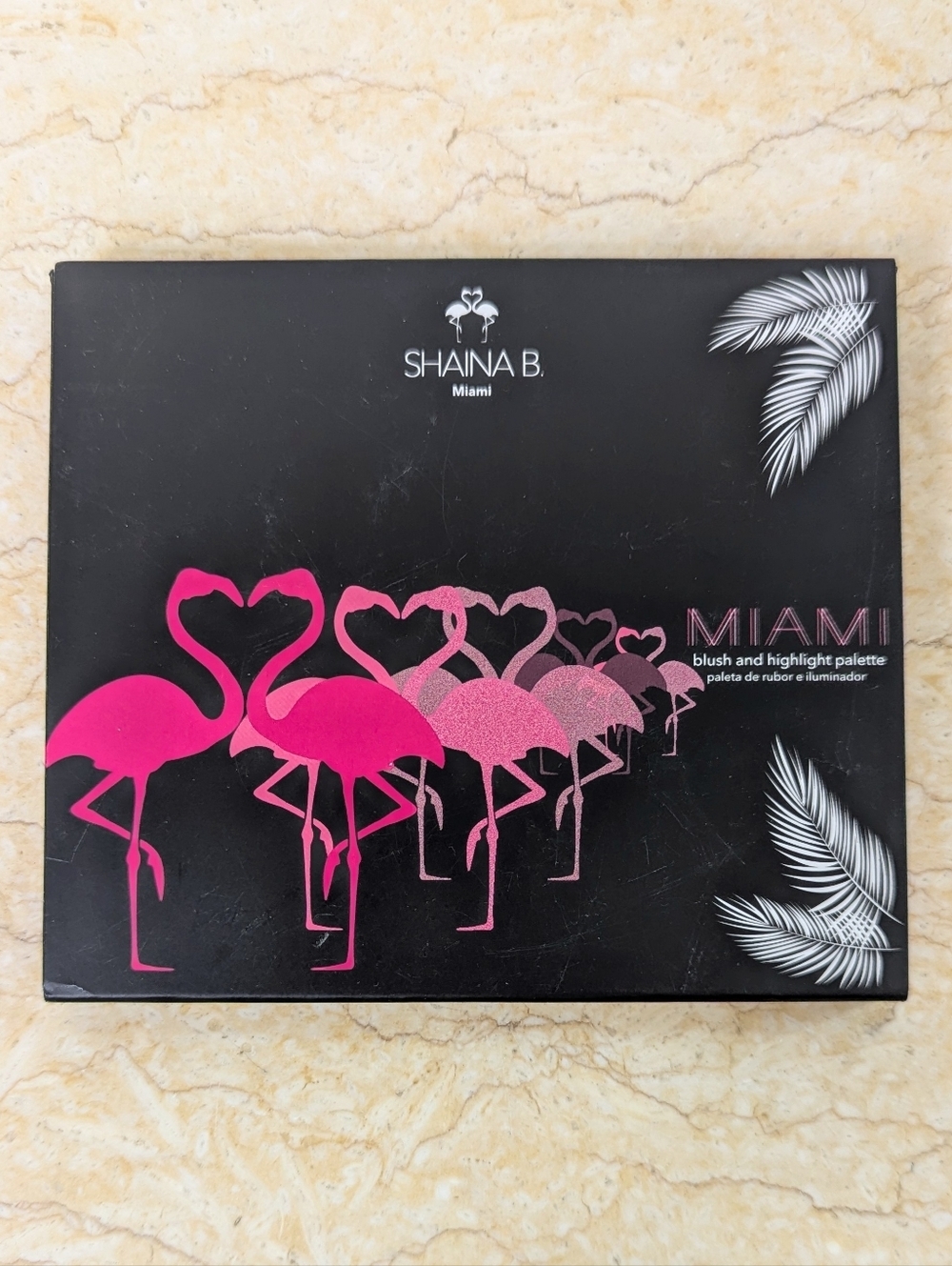 Shaina B. Miami Blush & Highlight Bronzer Makeup Cheek Palette Cosmetics